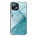 Produktbild HYKEJI Hülle für Xiaomi Mi 11 Lite 5G Hülle, Handyhülle Xiaomi Mi 11 Lite 5G Marmor Gehärtetes Glas UltraDünn Hard Back mit Weichem TPU Farbverlaufs Handyhülle kompatibel mit Mi 11 Lite 5G (J)