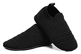 ditont Toddler Boys Girls Indoor House Slippers Lightweight Kids Baby Non-Slip First Walking Home Socks Shoes (dt20002Black19)