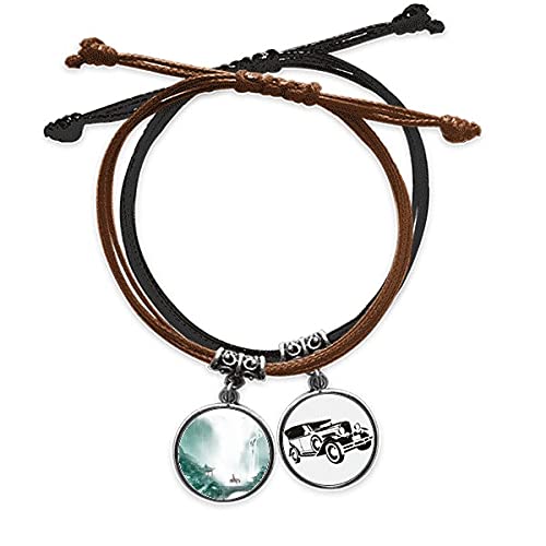 Bracelet corde main chaîne bracelet cuir au design artistique et ethnique