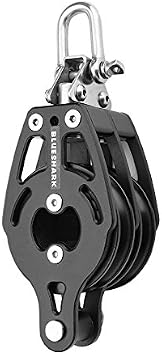 Blueshark 57mm Double Fixed Becket Aluminum Sailing Block Choose Quantity 1-Pack 2314