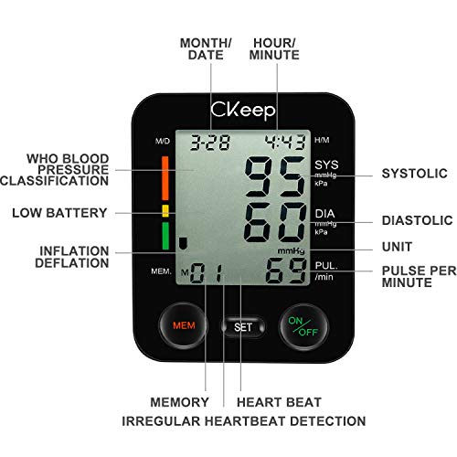 CKeep Automatic Wrist Blood Pressure Monitor with Large Display Screen and High Accuracy Reading Property,Box and Batteries Included - Thumbnail 2