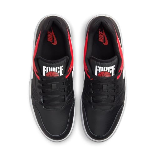 Image of Nike Men Full Force Lo Black /White-University Red Basketball Shoes 6 UK