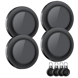 Smart Air Tracker Tag 4 Pack, Localizador Rastread...: 【Air Tracker Tag】: Air Tracker Tag es compacto y portátil, adopta Bluetooth 5.3 para mejorar la compatibilidad con varios dispositivos, adecuado para iOS14.5 o más reciente, el posicionamiento del dispositivo es más preciso, lo que le permite encontr...