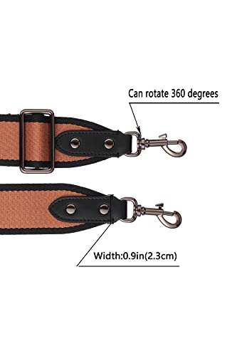 Image of jiesinlov Bag Strap Replacement Crossbody Wide Shoulder Straps Adjustable for TOTE,Messenger Bags and Handbags (Brown-1)