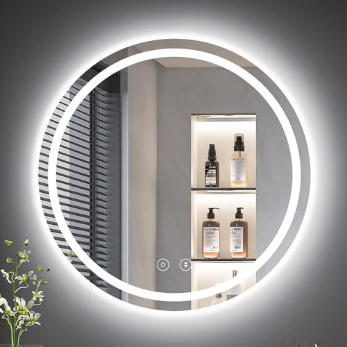 Dripex LED Badspiegel Rund 70 x 70 cm mit Antibeschlagfunktion fürs Bad – Ansicht 6