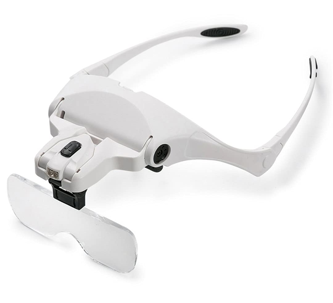 Loupe de réparation d'outils avec lentille interchangeable et bandeau LED réglable