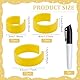 WEBEEDY 36 Stück Clips Für Pillenflaschen 3 Größen Tragbare Gelbe Wiederverwendbare Medizinflaschen Clips Mit Marker Etiketten Stift Zur Einfachen Medikamentenidentifikation (3/4/5cm)