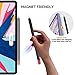 AHASTYLE Duotone Case for Apple Pencil 2nd Generation & Apple Pencil Pro (2024) Ultra Thin Protective Cover Silicone Skin Compatible with Magnetic Charging and Double Tap (Black+Red)