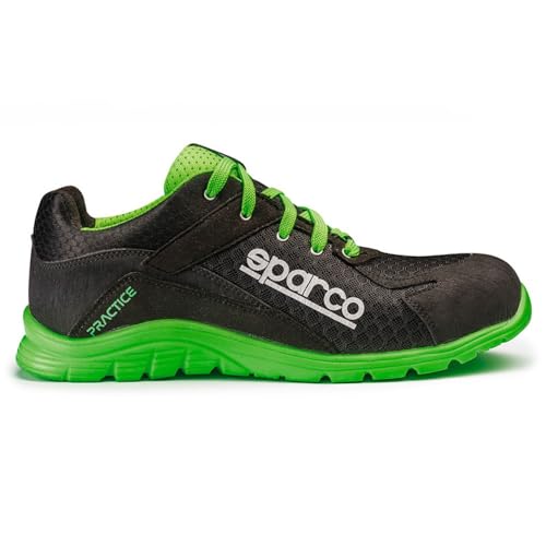 Sparco 0751748NRVF Zapatillas Practice Keke Talla 48 Negro/Verde S1P SRC