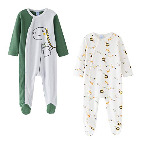 Amom� Pijama Beb� Pelele para Dormir y Jugar, 100% Algod�n 1 Pc, Set de 2 Pcs, Set de 3 Pcs (18 Meses, Avi�n Set 2 Pcs)