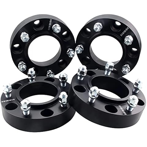 DCVAMOUS 4PC Black 5x150 Hubcentric Wheel Spacers 1.5 Inch with 14x1.5 Studs Compatible with Toyota 5 Lug for 2007-2021 Tundra | 1998-2024 Land Cruiser | 2008-2025 Sequoia | 2008-2021 LX570 Cover