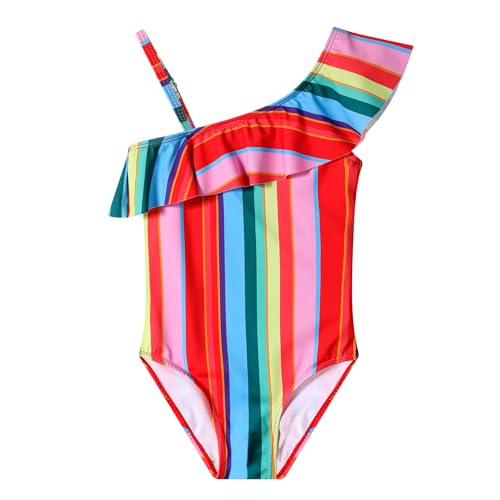 Image of Girls One Piece Swimsuit, Quick Dry Cute Bathing Suit for Kids, Comfortable Swimwear for Beach for 5-12 Years