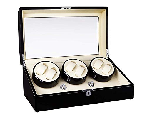 Montre winder automatic 6 montres avec boîte de boîtier silencieuse autonome - 4
