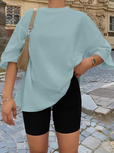Image of Trendy Queen Womens Oversized T-Shirts Short Sleeves Workout Tops | Casual Summer Gym Tees Plus Size Fashion Clothes 2026
