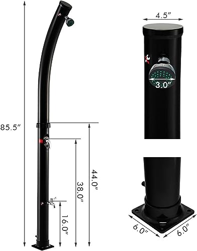 Douche chauffée solaire 20 L YAOJIA pour éliminer le chlore sans eau froide