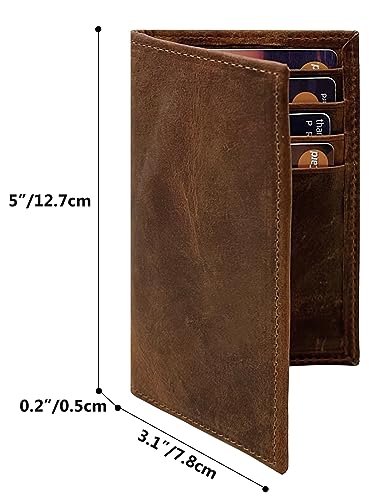 Slim Thin ID/Credit Card Holder RFID Genuine Leather Bifold Front Pocket Wallet2