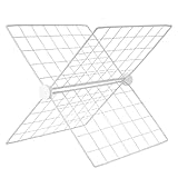 Ciieeo Divisore per Frigorifero in Metallo 4 Scomparti Regolabili, Separatore per Congelatore Design a Griglia per Ventilazione, Organizer per Frigorifero e Freezer, Accessorio per