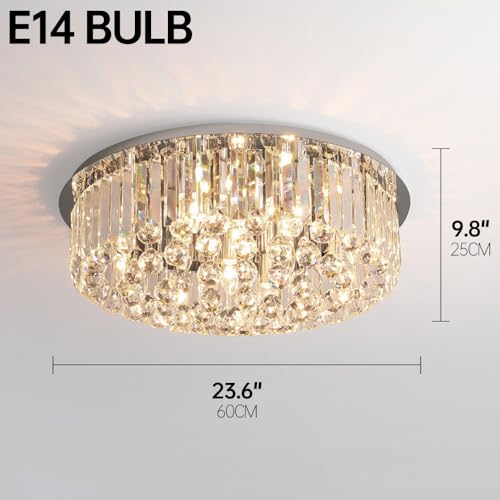 Plafond en cristal et lustre LED installation simple pour séjour - 5