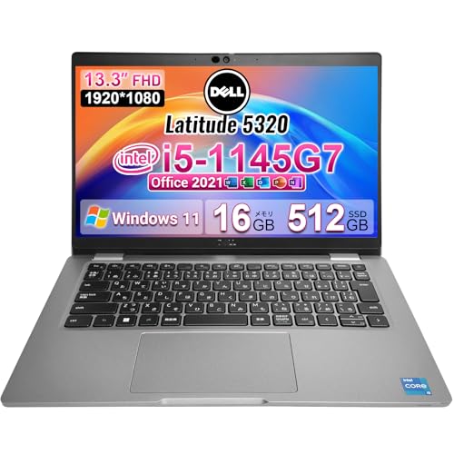 �y�����ςݕi�z�m�[�g�p�\�R��5320 13.3�C���` �t��HD(1920×1080)/Core i5?1145G7(2.6GHz)/������16GB /Web�J��������/SSD 512GB/HDMI/Wi-Fi/Bluetooth/Win 11 & Offi