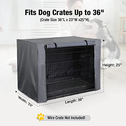 PINGKO Durable Dog Crate Cover-Water Resistant Breathing Lightweight 600D Polyester Fits for 36 42 48 Inches Wire Pet… - Image 3