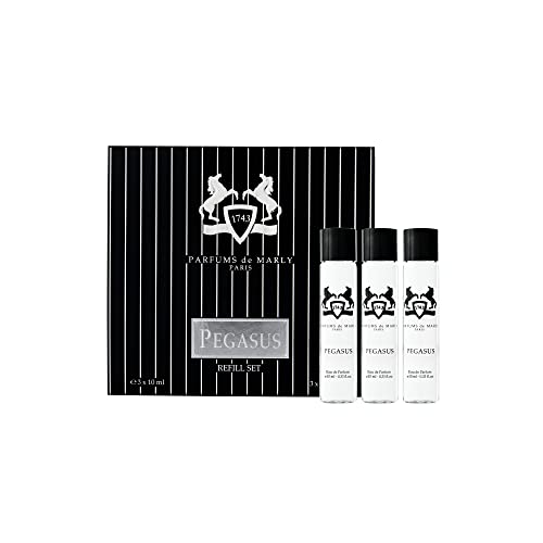 Parfums De Marly - Pegasus - Refill Travel Set - 3 X 0.35 Fl Oz - Eau De Parfum For Men - Top Notes Cypress, Bergamot, Heliotrope - Heart Notes Jasmine, Lavender, Bitter Almond - 3 X 10Ml #TOP27