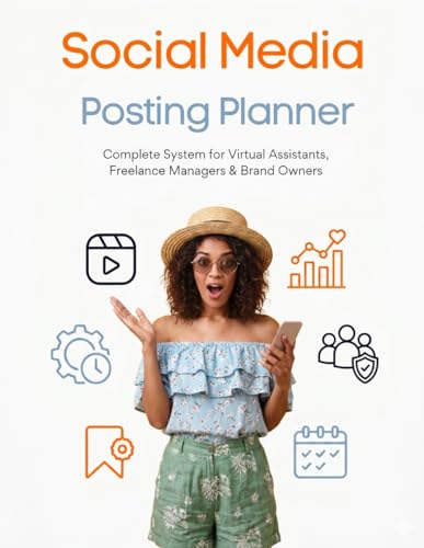Social Media Posting Planner: Weekly Caption & Content Scheduler for Freelance Managers & Brand Owners