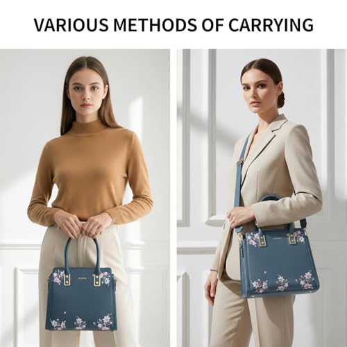 Image of Pomelo Best Purses and Handbags for Women with Multiple Pockets, Leather Top Handle Satchel Fashion Tote Shoulder Bags Ladies