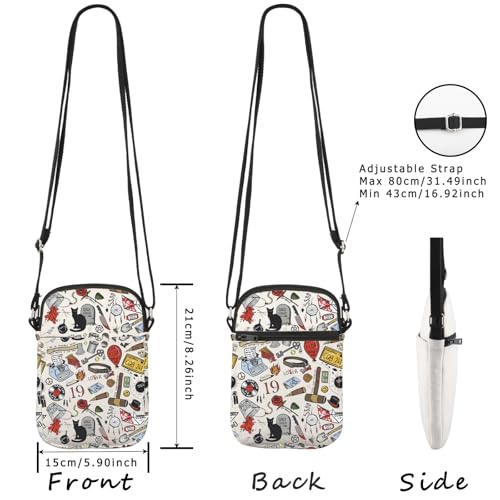 WCGXKO Horror Book Lover Gift Literary Gift Stepen Reader Writer Gift Canvas Crossbody Bag2