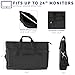 VIVO Monitor Carrying Case for up to 24 inch Screens, Portable Bag, Removable Padded Strap, Accessory Pocket, Water Resistant, Black, CASE-MT02