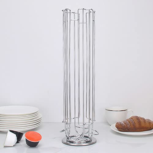Emousport Solutions Revolving Rotating 24 Capsule Coffee Pod Holder Tower Stand Rack K Cup Holder For Dolce Gusto #TOP4