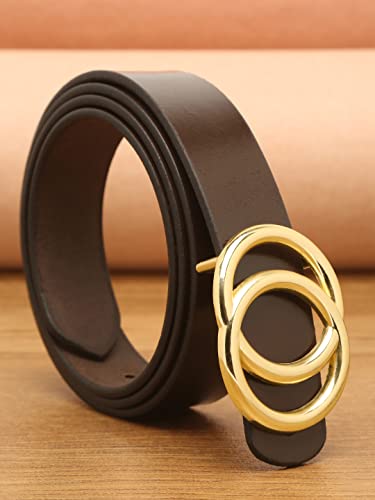 Image of TEAKWOOD LEATHERS Leather Belt for Women Belts Regular Fit Casual Formal Dress Jeans & Fashion Ladies Belts for Women Belts Regular Fit Belt Any Season | Fashion Belt for Women | T BT W 01