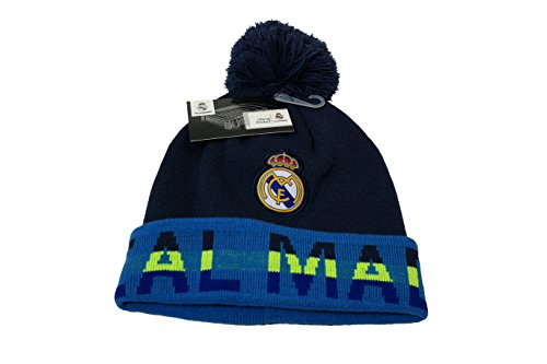 REAL MADRID SOCCER TEAM CUFFED POM POM BEANIE HAT