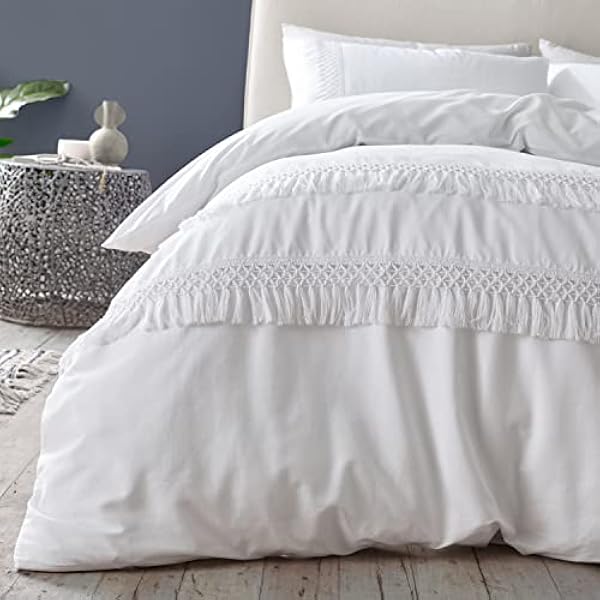 Pineapple Elephant Bedding Izmir - Juego de funda de edredón y fundas de almohada de algodón con borlas para cama de matrimonio (