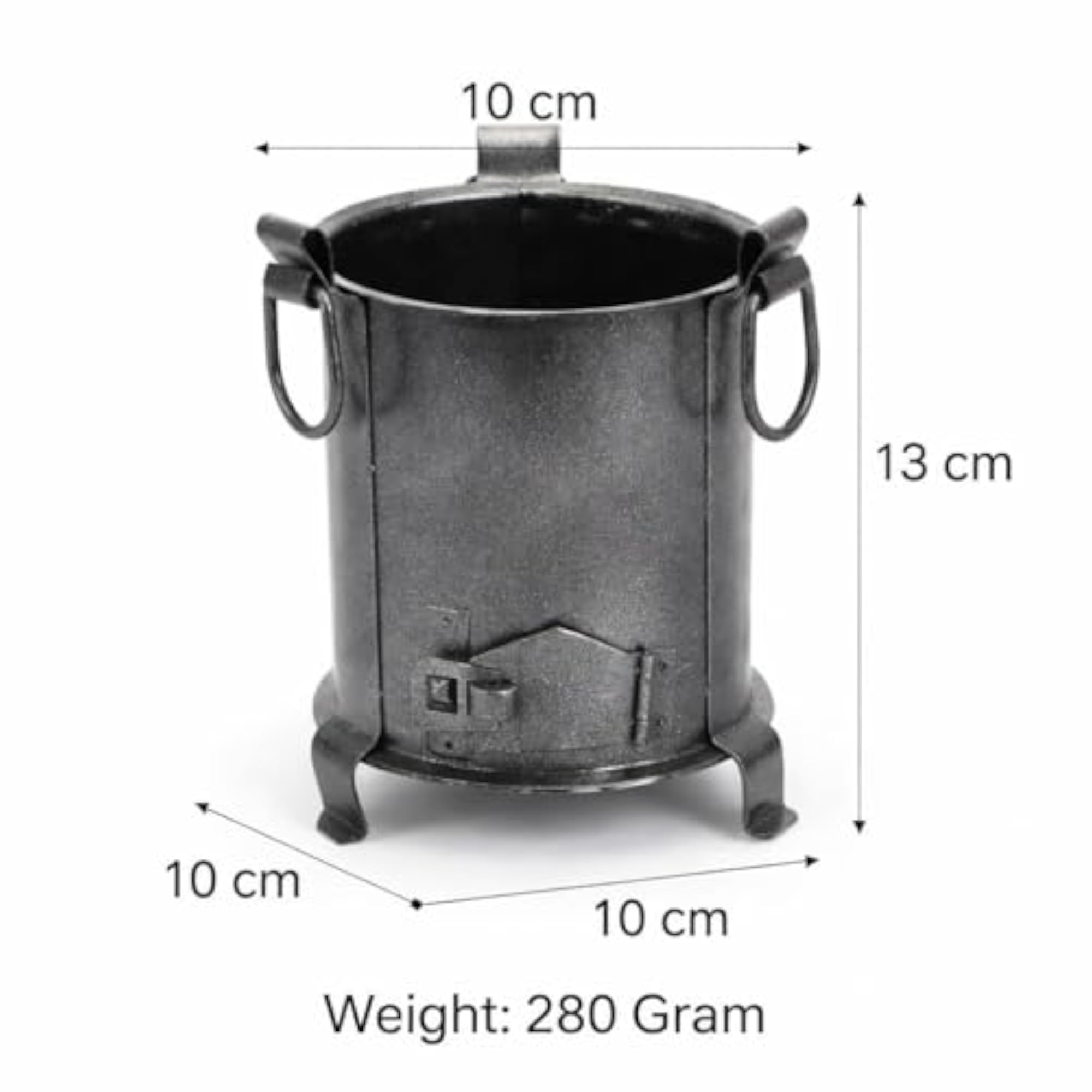 BBQ Style Metal Ashtray, Handcrafted Tabletop Cigarette Ash Tray
