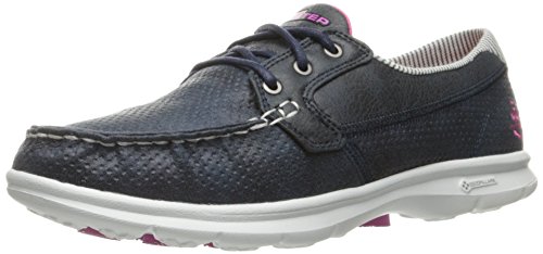 Skechers Performance Women s Go Step Shore Boating Shoe, Navy White, 6.5 M US