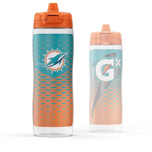 Gatorade Gx NFL Non-Slip Squeeze Bottles, 30 fl oz, Gx Hydration System