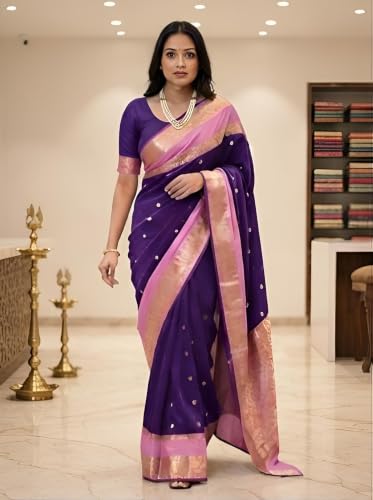 ZHANAKI VASTRA purple mysore silk saree – image 2