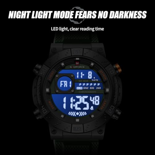 Image of NAVIFORCE NF9241T Dominant Multifunctional Silicone Strap Sport Digital Watch