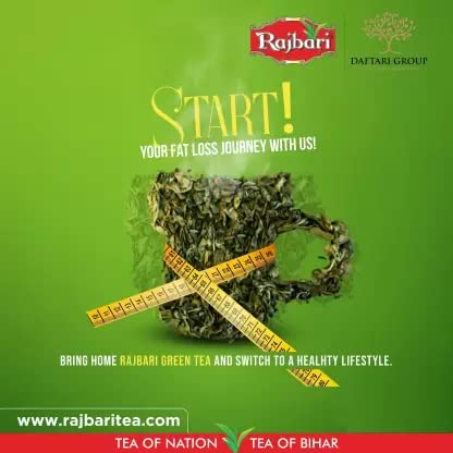 Rajbari Green Tea 200g (2 x 100g) | 100% Pure Natural Leaves | Rich in Antioxidants | Refreshing Wellness Blend | Smooth & Delicate Taste 1