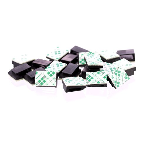 Preisvergleich Produktbild 25x Kabel Halterung selbstklebend für Kabel