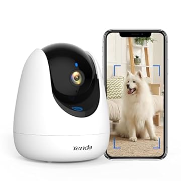 Tenda Telecamera WiFi Interno 2K, Rilevamento Gratuito di Animali/Pianti/Persone/Movimenti, Chiamata One-touch, 360° Videocamera Sorveglianza per Animali Domestici e Bambini, Visione Notturna, CP3 Pro