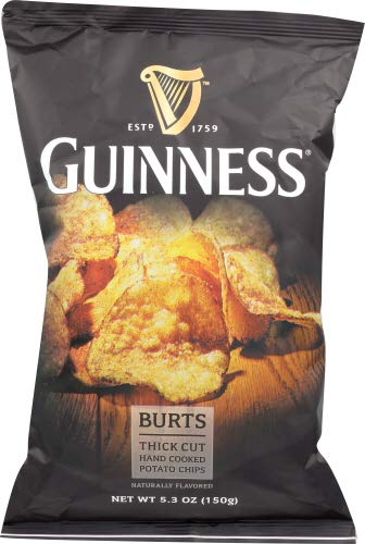 Burts Guiness Stout Potato Chips 5.3 OZ (Pack of 6)