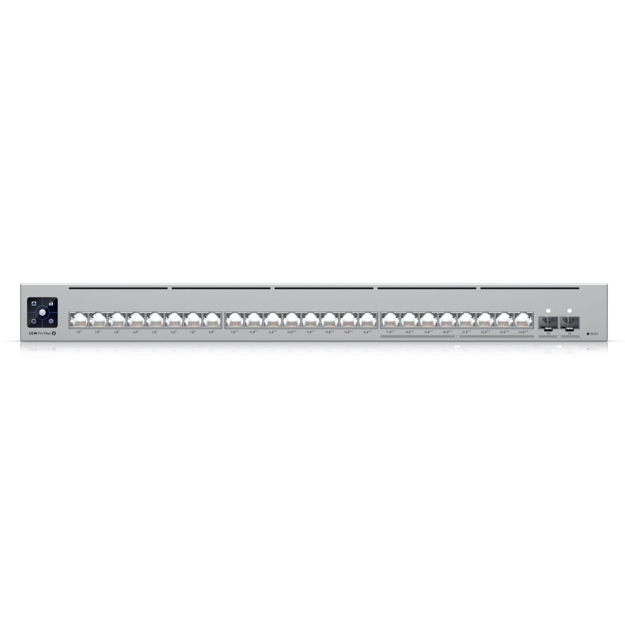 Ubiquiti Pro Max 24 PoE Gestito L3 Gigabit Ethernet [10/100/1000] Supporto Power over Ethernet [PoE] Grigio (Ubiquiti UniFi Switch Pro Max 24 POE - Switch - L3 - gestito - 8 x 10/100/1000 [PoE++] + 8