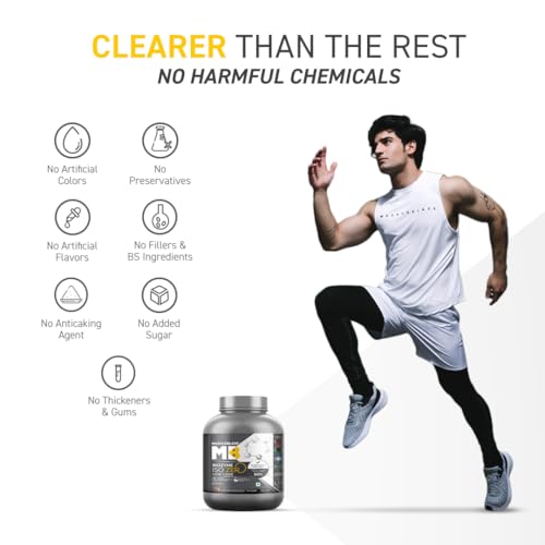 MuscleBlaze Biozyme Iso-Zero, Low Carb Whey Protein Isolate, 26.4g Isolate Whey Per Scoop (Swiss Chocolate Hazelnut, 2kg / 4.4lbs) with USA Patent-Published Enhanced Absorption Formula (EAF®)