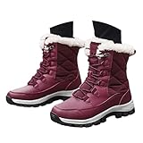 Botas de Nieve Mujer Invierno Impermeables Cálidas con Forro Polar Aislamiento Térmico Antideslizantes para Senderismo Montaña Trekking Outdoor (37)