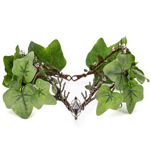 Couronne de feuilles de fée en matériaux durables pour célébration Renaissance chic