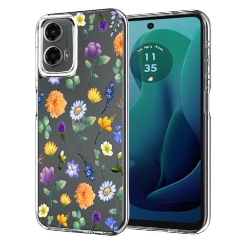 Unov Case for Moto G 5G / G Play 5G 2024, Flower Garden