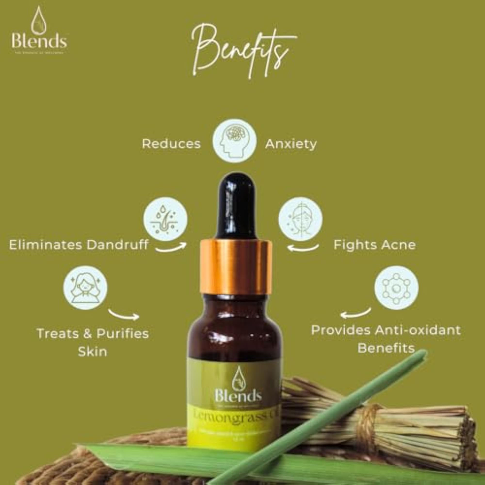 Combo of Lavender & Lemongrass Essential Oil, 15 ML each