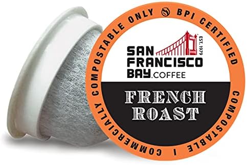 San Francisco Bay Compostable Coffee Pods - French Roast (80 Ct) K Cup Compatible including Keurig 2.0, Dark Roast