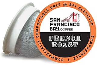 SAN FRANCISCO BAY SF Coffee OneCUP /Dark Roast Compostable Coffee Pods, K Cup Compatible Including Keurig 2.0 (Packaging May Vary), French Roast, 80 Count (Pack of 1)